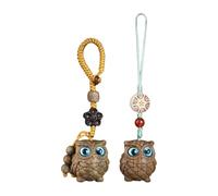 Genérico Llavero de búho de madera - Correa estética para teléfono | Diseño portátil Decoración delicada | Regalo accesorio de fiesta de Año Nuevo de cumpleaños de artesanía exquisita