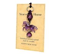 Genérico Llavero de Caballo de de la Suerte, Amuleto de Bolso de Pony de, símbolo de sabiduría y éxito, Regalo de Buena Suerte y Riqueza de Año Nuevo