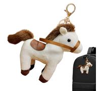 Generico Llavero de caballo - Llavero de peluche de caballo | Pequeños colgantes de peluche, para adultos, niños y niñas, escuela, fiesta, viaje, bolso mochila teléfono, coche equipaje, Color