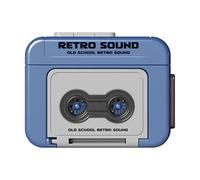 Genérico Llavero De Cassette Vintage Con Función De Grabación Llavero De Cinta De Música Retro, Diseño Compacto Y Resistente, Para Mochilas Y Llaves, Colores Azul Rojo, 5.5x2.2cm