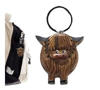 Genérico Llavero de de Madera - Colgante en Forma de de 1 Pulgada, diseño de Madera Suave y Exquisito Hecho a Mano, Ligero de Tallado artístico Fino | Lindo diseño Creativo de Forma única par