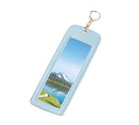 Genérico Llavero De Fotos,Rectangular Transparente De Piel Sintética Portátil - Portafotos Para Llavero - Para Familia Navidad Recuerdo Embarazo Nacimiento Coche Hogar Fiesta Vacaciones