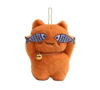 Genérico Llavero De Gato De Felpa - Lindo De De Muñeca De 8 Cm, Creativo Adorable Y, Accesorio De Llavero Decorativo Divertido para Mochila, Bolso, Regalo De Cumpleaños, en