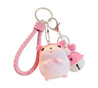 Genérico Llavero de hámster - Decoración de de 150 g de Esmalte de PVC, Llavero con Dije de Figura de Animal Encantador, Colgante de muñeca de ratón portátil | Colgante de muñeca de Dibujos animad