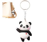 Genérico Llavero de Panda - Lindo Colgante de Llavero de Dibujos Animados en 3D, Adorable muñeca de de Animal, Figura en Miniatura duradera | Charm decorativo para bolso
