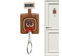 Genérico llavero de pared, decoración de casa, bonito organizador de madera, llavero con expresiones faciales divertidas, idea de regalo mixto para estancia, dormitorio, entrada apartamento