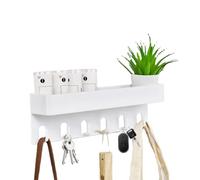 Generico Llavero de pared, perchero de pared granja | Porta llaves de pared, para llaves resistentes, porta correos con 6 para toallas, sombreros, ducha