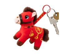Genérico Llavero De Peluche De Caballo Chino - Lindo Animal De Peluche Suave Y Portátil, Juguete De Peluches De Caballos De Mascota, Llaveros De Animales Coleccionables Decorativos Mini Peluches De C