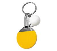 Generico Llavero de pong - Llavero deportivo de metal decoración de pong | Colgante de pádel de pong | Llavero con colgante llavero de simulación llavero de, amarillo, Fare riferimento alla