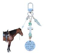 Genérico Llavero de silla de montar,Llavero de cuerda de silla de montar, vintage, llavero de herradura | occidental hecho a mano de aleación con montura de caballo, letras talladas y hebilla de