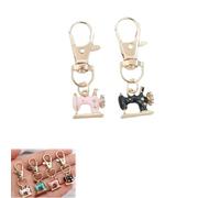 Genérico Llavero Decorativo de Máquina de Coser, Diseño Retro, Metal Esmaltado, Colgante en Miniatura (2pcs+b, 5.2 * 1.6cm)