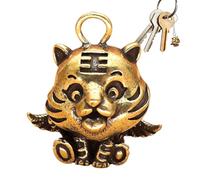Genérico Llavero Divertido,de Tigre de Latón Bonito y de la Suerte,Accesorios De Llavero De Latón Y Charm Para Bolso - Para Bolso Cartera Mochila Tote Mujer Hombre Regalo Cumpleaños Año Nuevo Fiesta