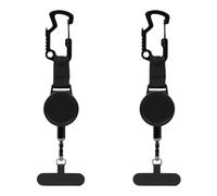 Genérico Llavero Extensible Retractil, 2 Piezas 60cm Correa Antirrobo Movil, Cordón & Cordón Para Movil, Phone Strap, Mosqueton Llavero, Porta Tarjetas Para Actividades Al Aire Libre Como Senderismo