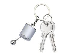 Generico Llavero - Modelo De Equipo De Coche Con Llave De Diseño De Juguete De 6 Velocidades Fidget | Llavero De Aleación Resistente Con Escena De Conducción De Coche Para Acceso, plateado,