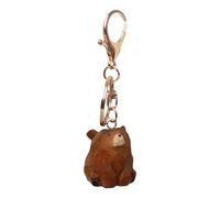 Genérico Llavero Oso Tallado - Madera 10x3cm | Llavero Oso Madera Con Clip | Osos Llaveros Juguete Mochila Bolso Escolar Colgante Llaveros Lindo Para Niños Adolescentes Regalo
