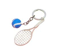 Genérico Llavero para amantes del tenis Llavero con diseño detallado Artesanía de aleación de zinc Regalo de metal elegante para amigos y familiares Llavero con raqueta de tenis