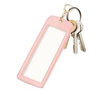 Genérico Llavero Para Foto - Llaveros Rectangulares Transparentes De Piel PU - Portafotos Para Llavero - Para Familia Navidad Recuerdo Embarazo Nacimiento Coche Hogar Fiesta Vacaciones