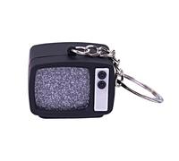 Genérico Llavero Para TV: Diseño Compacto Y De 24,4 G | Accesorio De Pantalla Mini Retro Con Sonido Sin Señal De Estilo Punk | Decoración De Collar De Llaves Unisex Para Bolsos, Recolección De