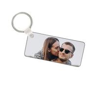Genérico Llavero Personalizado con Foto y Texto a Una o Dos Caras a elegir, Regalo para Pareja Padre Madre Amigo Amiga (Rectangular)