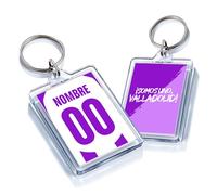 Genérico Llavero Personalizado Fútbol Valladolid | Llavero con Foto a Dos Caras | Regalo Original para Aficionados del Fútbol | Regalo Camiseta Equipo Fútbol (Valladolid)