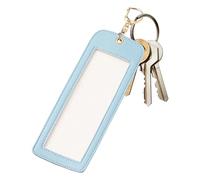 Genérico Llavero Portarretratos | Llaveros Rectangulares Transparentes De Piel PU,Portafotos Para Llavero - Para Familia Navidad Recuerdo Embarazo Nacimiento Coche Hogar Fiesta Vacaciones