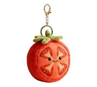 Genérico Llavero Rodaja De Tomate - Peluche Juguete Fruta Lindo | Regalo Kawaii Cartoon para Adolescentes & Adultos | Suave para Mochila, Maleta Y Bolso