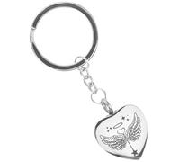 Genérico Llavero Urna para Mascotas en Acero Inoxidable, Pequeño Colgante Porta Cenizas de Perro, Diseño en Forma de Corazón, Accesorio Memorial para Llevar Recuerdos Cerca del Corazón,