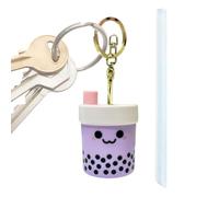 Genérico Llavero Vaso Bubble Tea Mini Favores Bubble Tea con Pajita