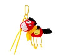 Generico Llaveros Animales De Peluche,Llavero Animal Ornamento Para Bolsos | Peluche Caballo Año Nuevo Chino | Para Niños Niñas Niños Vacaciones Cumpleaños Mochila Cartera , rojo,
