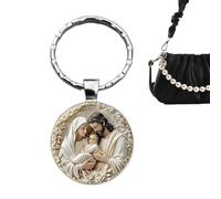 Genérico Llaveros Cristianos Para Mujer,Llavero De Religioso | Decoración Unisex Para De Pascua, Para Hombres, Mujeres, Él, Su Oración, Iglesia, De Bautismo