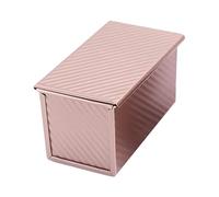 Genérico Loaf Pan - 525g Non-Stick Corrugated Bread Box | 1lb Pullman Toast Tin With Slide Lid, Heavy Duty Heat Resistant Baking Mold | Rustproof Cake Pan For Homemade Bakery Dessert Cooking Used