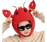 Genérico Lobster Costume Hat - Funny Plush Headwear 56-59cm PP Cotton, Animal Dress Up Cap | Party Cosplay Accessory, Stage Performance Prop, Birthday Drama Event Outfit for Boys Friends Family Fun