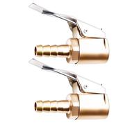 Genérico Lock On Air Chucks - 2 Pieces Inflator Connector, Brass Tire Inflator Chuck | Tyre Locking Adaptor For Car Truck SUV Motorcycle Bike Trailer RV Thread Nozzle Adapter Replacement Accessories