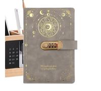 Genérico Locked Journal - 21.2x14.7cm Diary With Lock | Non-Sticky Coating Women Locked Journal | A5 Personal Information Notebook | Portable Diary Notebook For Kids Teenagers Writers Travel Students