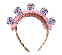 Genérico Lollipop Headband Girls, Hair Accessory, 6.69x6.69x0.39 inches Fun Costume Headwear Cute Pink Candy, Adorable Photo Prop for, Sweet Themed Party Decoration for Kids