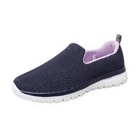 Genérico Lona Barefoot Zapatillas Hombre Casa Verano Mujer Zapatos sin Cordones de Punto para Mujer | Zapatos cómodos para Caminar | Ligereza y Comodidad Playeras Mujer Zapatos De Deporte (Blue, 35)