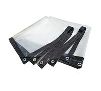 Genérico Lona De PVC Transparente Impermeable, Material De PE Resistente Al Desgarro Engrosado, Lona Protectora Impermeable para Exteriores, con Diseño De Borde Reforzado con Ojales
