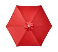 Genérico Lona de repuesto for sombrilla grande de terraza, tela sustituta de cubierta superior sombrilla exterior, resistente al viento impermeable protección UV(Red,8-RIBS 2.5m)