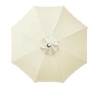Genérico Lona de repuesto for sombrilla grande de terraza, tela sustituta de cubierta superior sombrilla exterior, resistente al viento impermeable protección UV(Ivory,6-RIBS 2.3m)