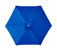 Genérico Lona de repuesto for sombrilla grande de terraza, tela sustituta de cubierta superior sombrilla exterior, resistente al viento impermeable protección UV(Blue,8-RIBS 2.7m)