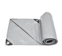 Genérico Lona Gris Impermeable de Alta Resistencia para toldo de Caravana, 0,40 mm de Grosor, con Ojales, 4x4 m, Lona Protectora para el Suelo - Soporte Personalizado (Tamaño: 2x5 m)