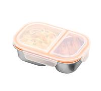 Generico Lonch Container - Stainless Steel 800 ml 20,7 x 13,9 x 6 cm | Insulated Food Storage Dining Bowl | Stainless Steel PP Box For Vegetables Sandwiches Fruits Meat School Camping Festival