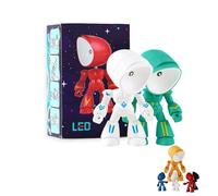 Genérico Lonely Robot Cartoon Cute Robots Design Companion Table Ligh, 2026 New 2 in 1 Mini Creative Robot Table Lamp, LED Cartoon Cute Light, for Festive Gifts and Birthday Presents (Green+White)