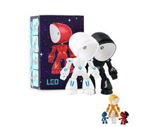 Genérico Lonely Robot Cartoon Cute Robots Design Companion Table Ligh, 2026 New 2 in 1 Mini Creative Robot Table Lamp, LED Cartoon Cute Light, for Festive Gifts and Birthday Presents (Black+White)