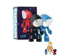 Genérico Lonely Robot Cartoon Cute Robots Design Companion Table Ligh, 2026 New 2 in 1 Mini Creative Robot Table Lamp, LED Cartoon Cute Light, for Festive Gifts and Birthday Presents (Blue+Black)