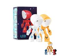 Genérico Lonely Robot Cartoon Cute Robots Design Companion Table Ligh, 2026 New 2 in 1 Mini Creative Robot Table Lamp, LED Cartoon Cute Light, for Festive Gifts and Birthday Presents (Yellow+White)