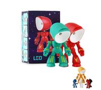 Genérico Lonely Robot Cartoon Cute Robots Design Companion Table Ligh, 2026 New 2 in 1 Mini Creative Robot Table Lamp, LED Cartoon Cute Light, for Festive Gifts and Birthday Presents (Red+Green)