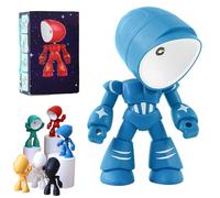Genérico Lonely Robot Light - Magnetic Cartoon Cute LED Mini Night Light Robot, Adorable Desk Companion & Creative Table Lamp for Bedroom, Living Spaces, Gift (Blue)