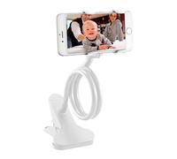 Genérico Long Arm Lazy Mount - Flexible Adjustable Gooseneck Phone Holder for Bed | Headboard Bedside Bracket with Rotating Clamp & Anti-Shake Design, Stable Cellphone Clip for for Relaxed Streaming