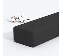 Genérico Long Bed Gap Filler, Close The Gap Between Headboard Wall Or Foot Board for Single/Double/King Bed, Rectangle Mattress Support Bolster Thick Armrest Pillow,Custom Size (negro, 150 x 10 x 5 cm